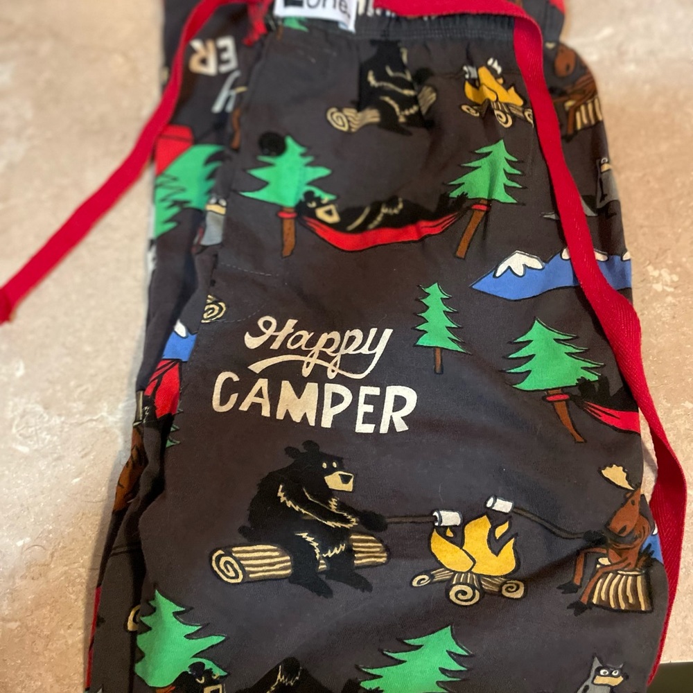 Lazy One Happy Camper Sleep Pants Size Xs - image 5